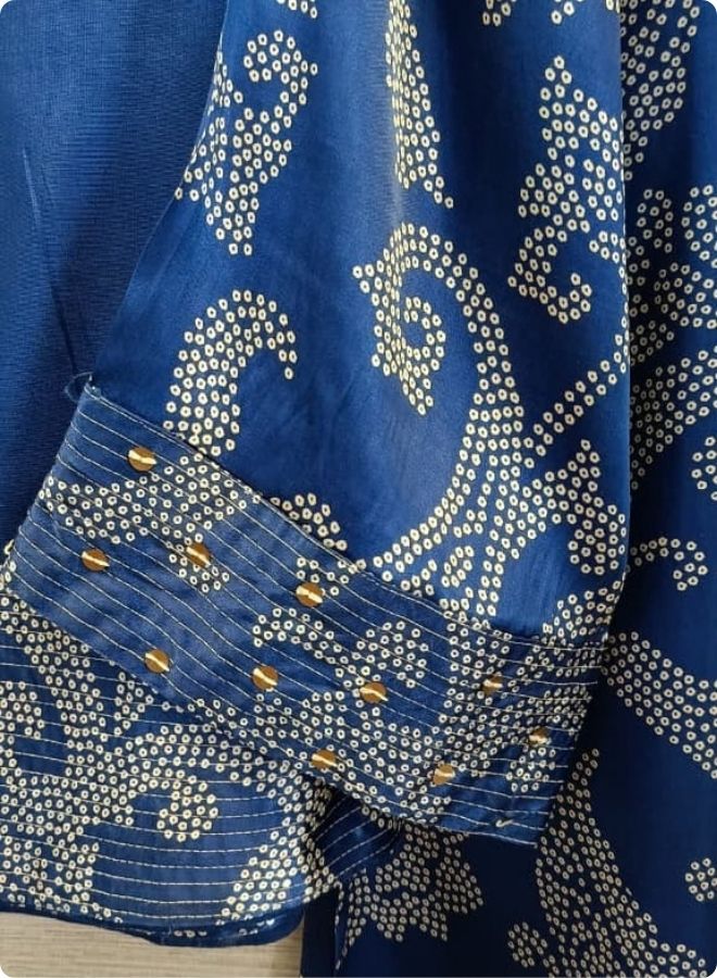 Blue Printed Kurta Shirt