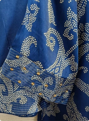 Blue Printed Kurta Shirt