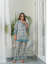 Trendy Sea Green Printed Co-ord Set 