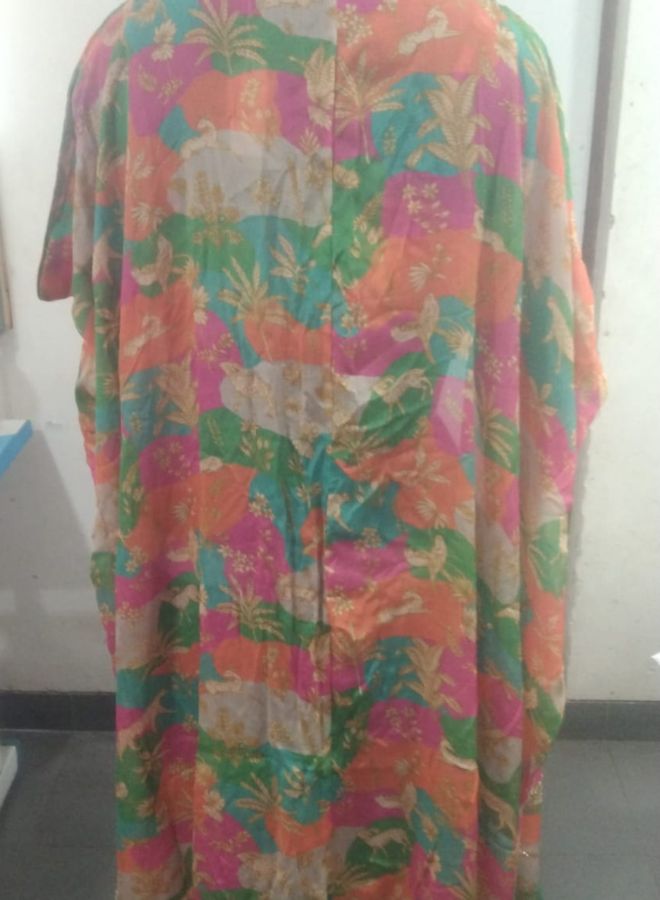 Multicolour Festive Drape Co-ord Set with Cape
