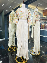 Floral Embroidered Women Pre-Draped Saree