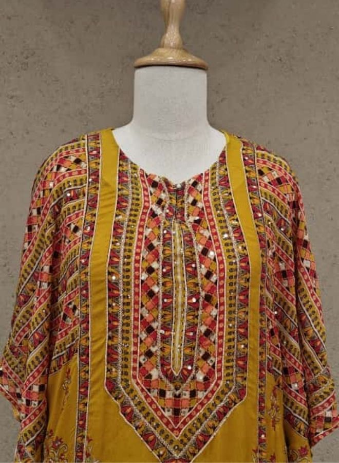 Yellow Printed Kurta Sharara Set