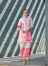 Pink Floral Shirt-Style Co-ord set