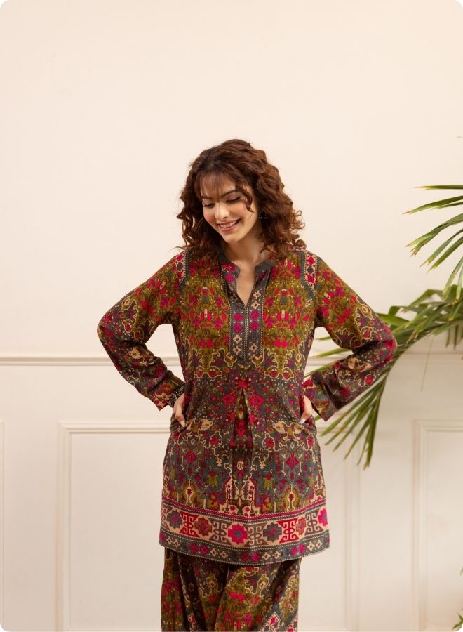 Multicolor Printed Kurta Set