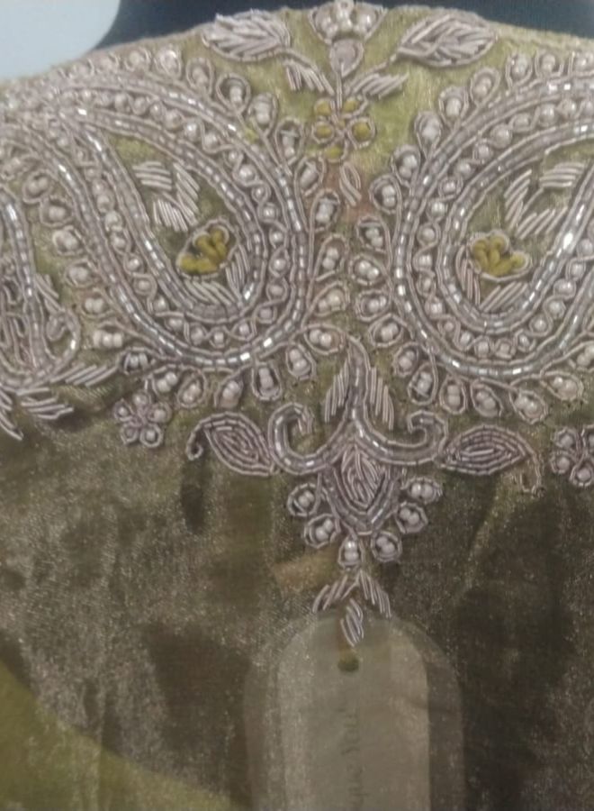 Olive Green Embroidered Kurta Set