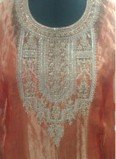 Mustard Kaftan with Intricate Silver Embroidery