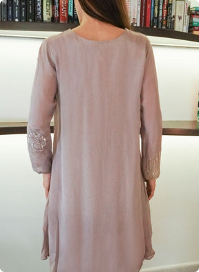 Elegant Brown Embroidered Co-ord Set