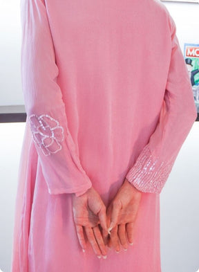 Elegant Pink Embroidered Co-ord Set