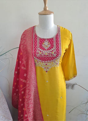 Vibrant Mustard Kurta Set