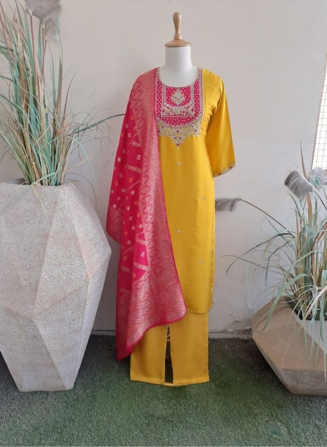 Vibrant Mustard Kurta Set