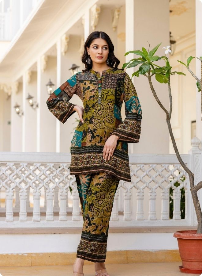 Green Printed Co-ord Set