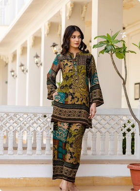 Green Printed Co-ord Set