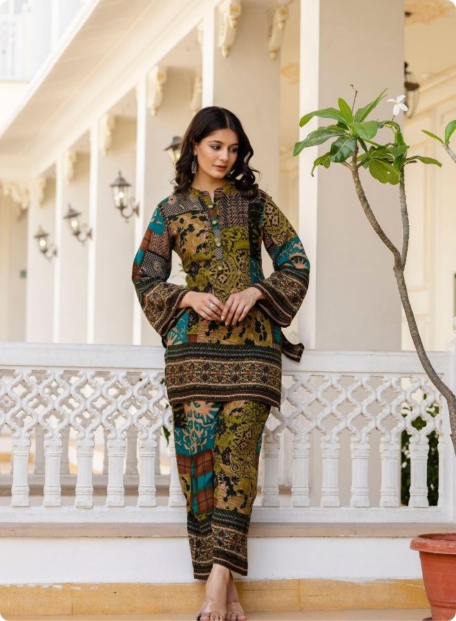 Green Printed Co-ord Set