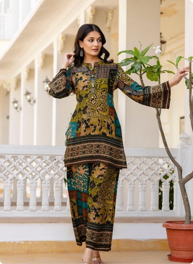 Green Printed Co-ord Set