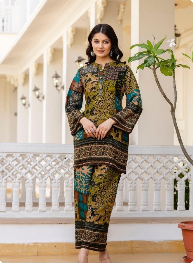 Green Printed Co-ord Set