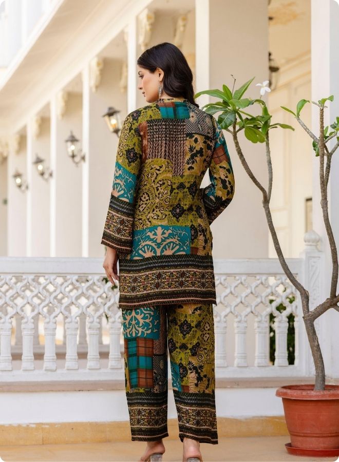 Green Printed Co-ord Set