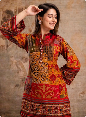 Orange Printed Co-ord Set