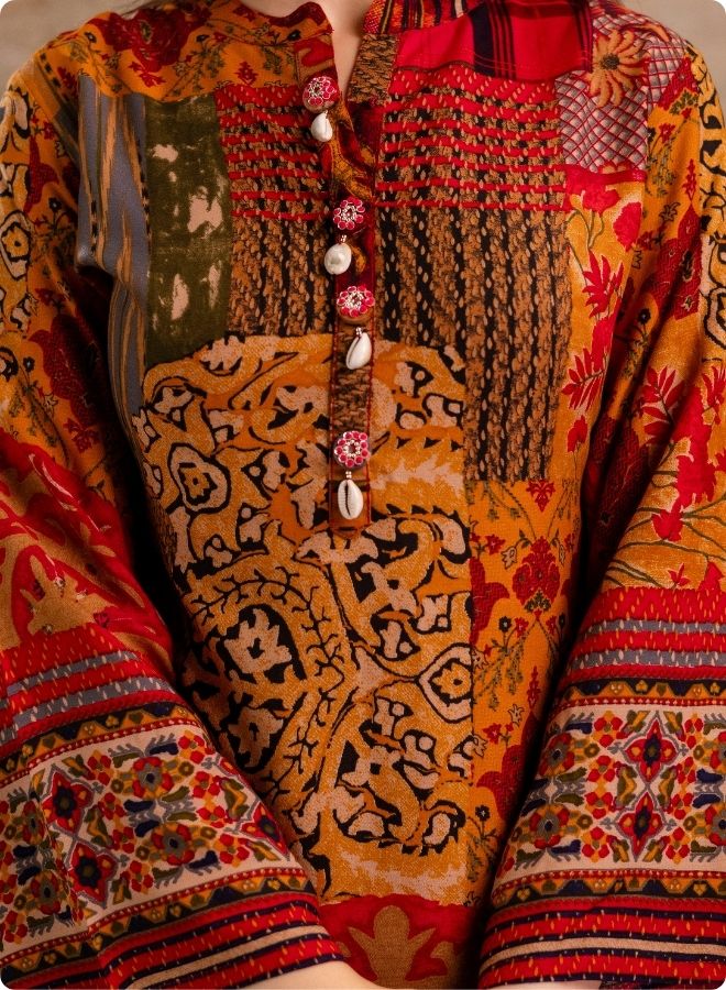 Orange Printed Co-ord Set