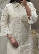 Cream Eyelet Lace Co-ord Set