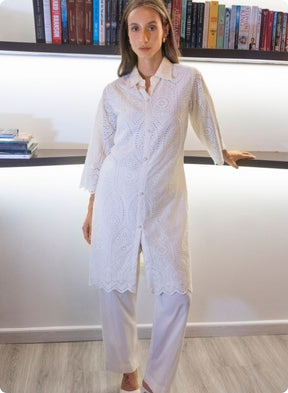 Cream Eyelet Lace Co-ord Set