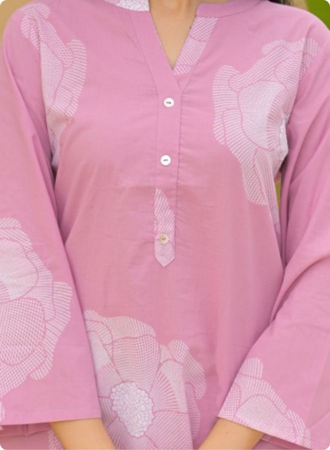 Pink Printed Kurta & Pant Set