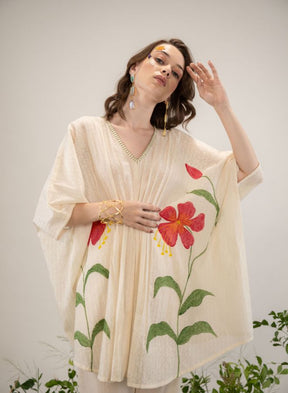 Elegant Floral Cream Co-Ord Set