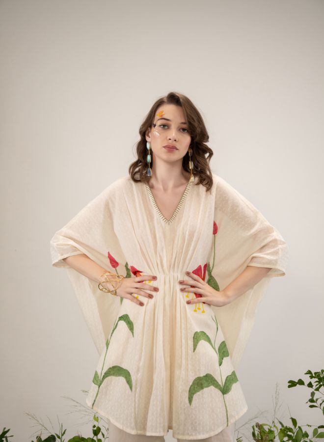Elegant Floral Cream Co-Ord Set