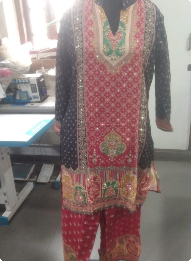 Multicolor Printed Kurta Set
